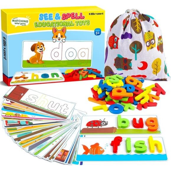 Officygnet See & Spell Learning Educational Toys and Gift for 3 4 5 6 Years Old - Picture 1 of 7